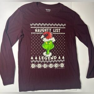 Dr Seuss - The Grinch - Naughty List Legend   - Old Navy - Long Sleeve Shirt 🎄